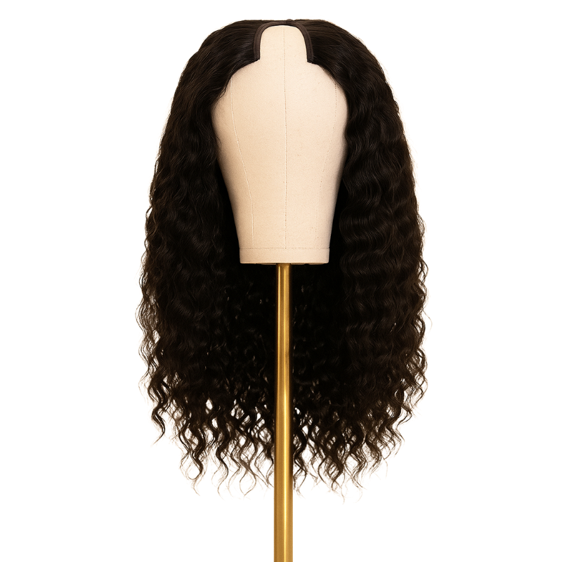 Cambodian Wavy Curl Raw Hair U-part Wig