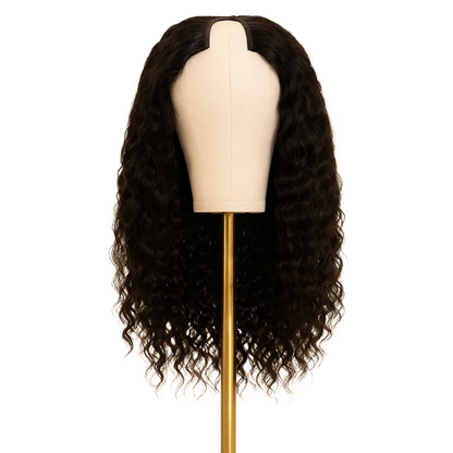 U-part wig Raw Hair Cambodian Wavy Curl