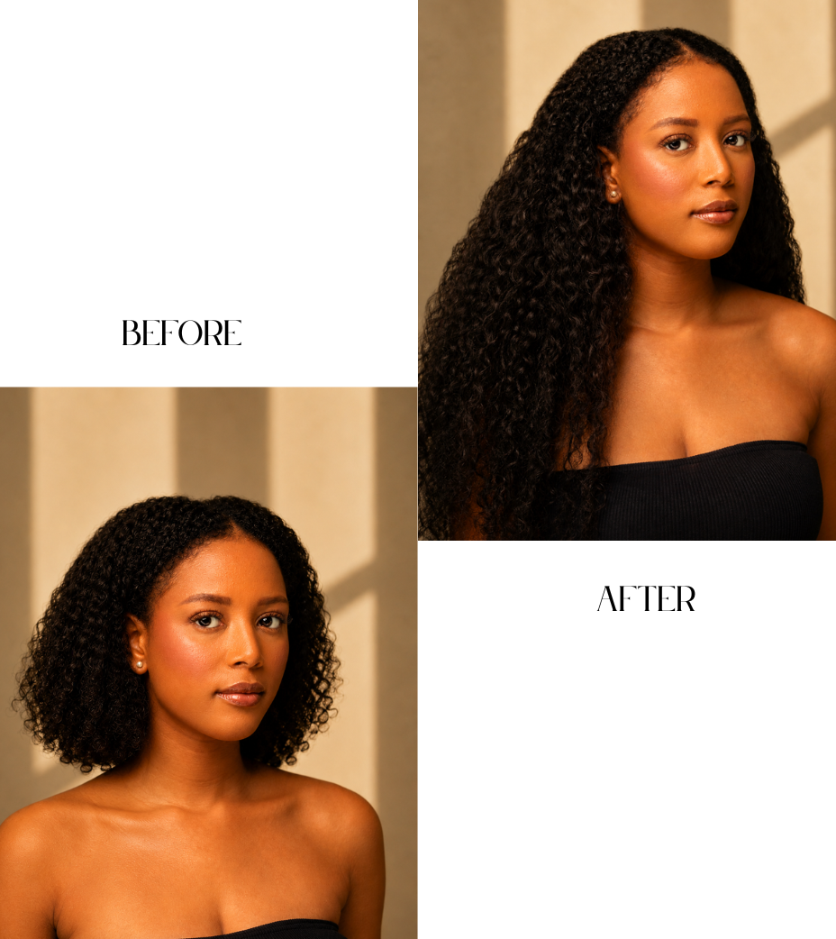 Burmese Curl Raw Hair U-Part Wig