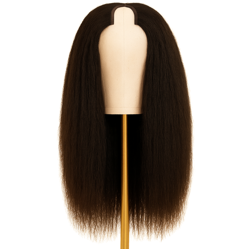 Burmese Kinky Straight Raw Hair U-part Wig