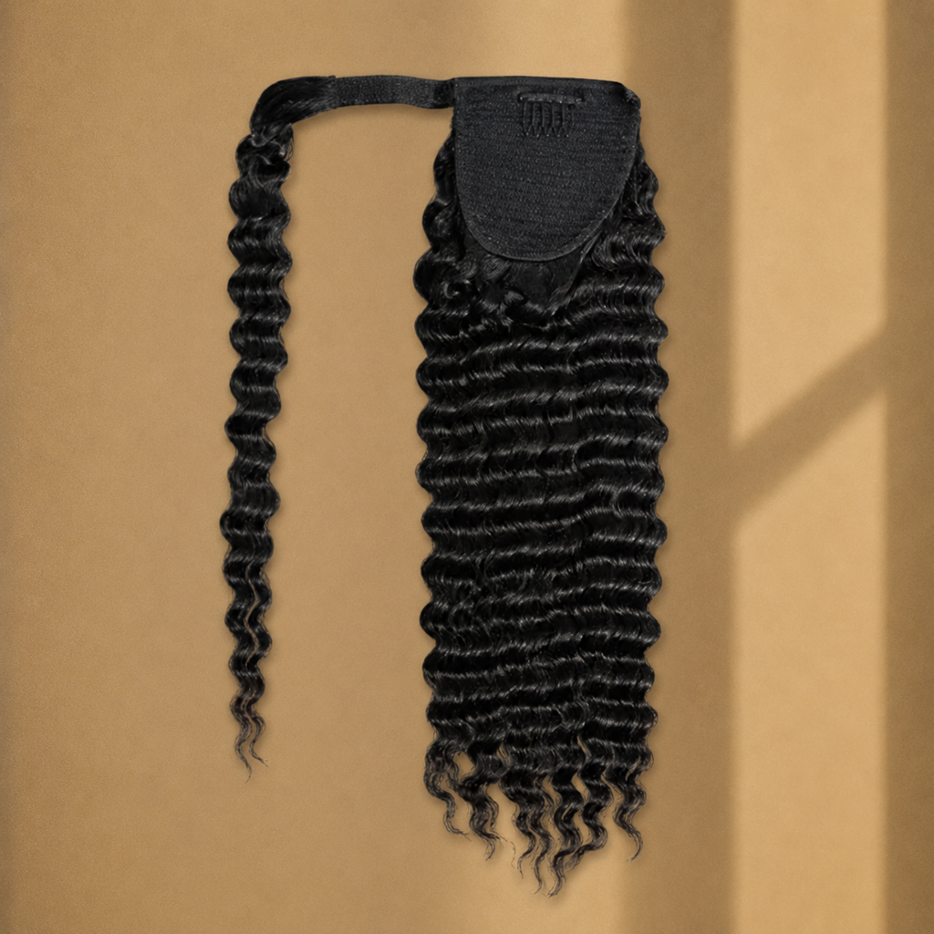 Cambodian Wavy Curl Raw Hair  Ponytail