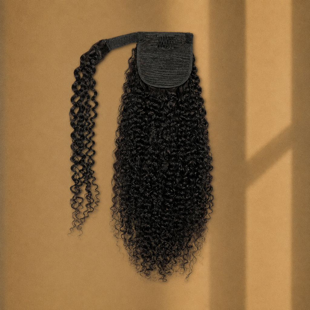 Burmese Kinky Curl Raw Hair Ponytail