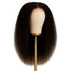 4x4 Burmese Kinky Curl Raw Hair HD Closure Wig