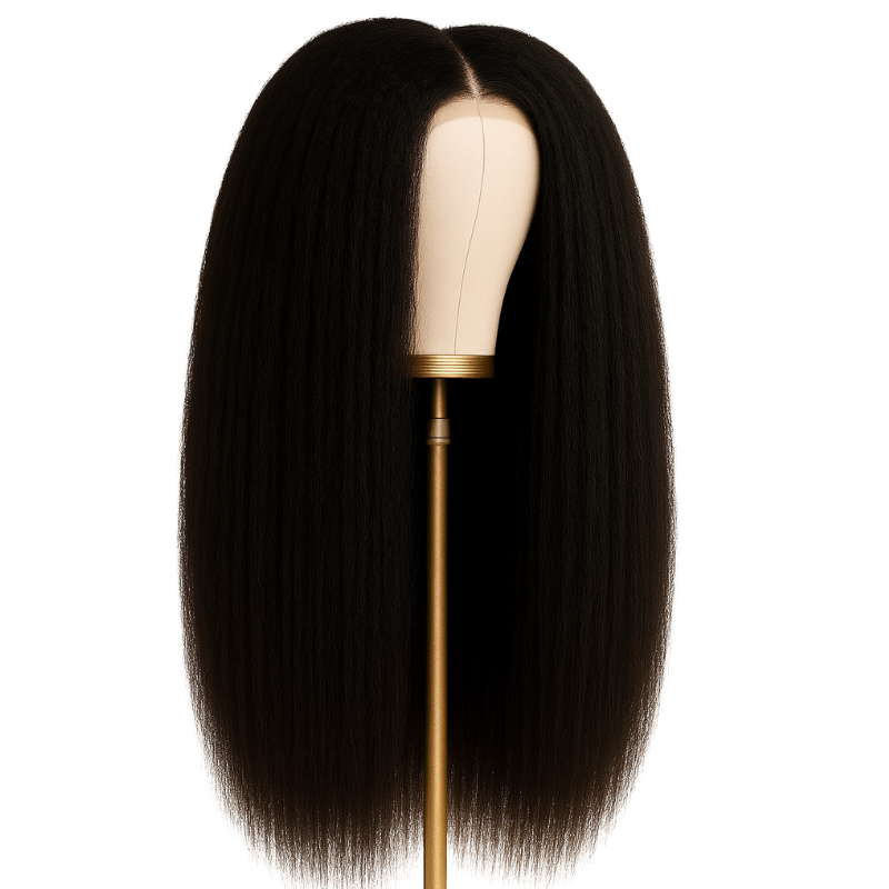 13x4 Burmese Kinky Straight Raw Hair HD Frontal Wig
